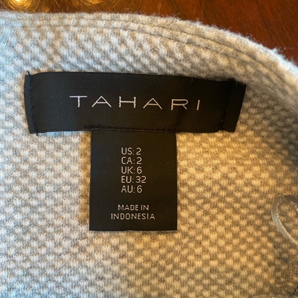 Tahari Light Gray Bell Sleeved Dress - Picture 10 of 11